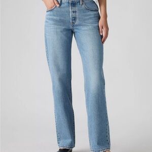 Levi's 501 Light Blue Straight Leg Jeans